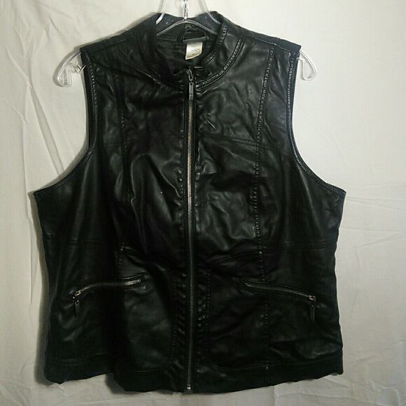 Faux leather vest - Picture 1 of 3